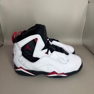 Jordan True Flight 7 Retro White Red Black Toddler Shoes Sneakers Size 11C